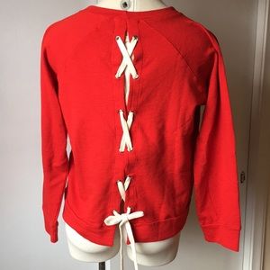 Lace Up Back Sweatshirt